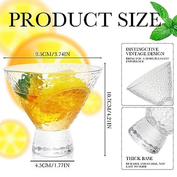 Découvrez les verres à martini vintage Umigy : alliant beauté et sophistication, ils subliment vos moments festifs avec élégance et style.