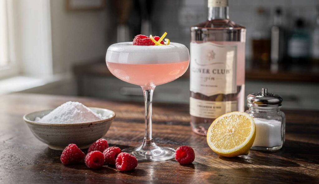 Recette du cocktail Clover Club Framboise : rafraîchissant et fruité