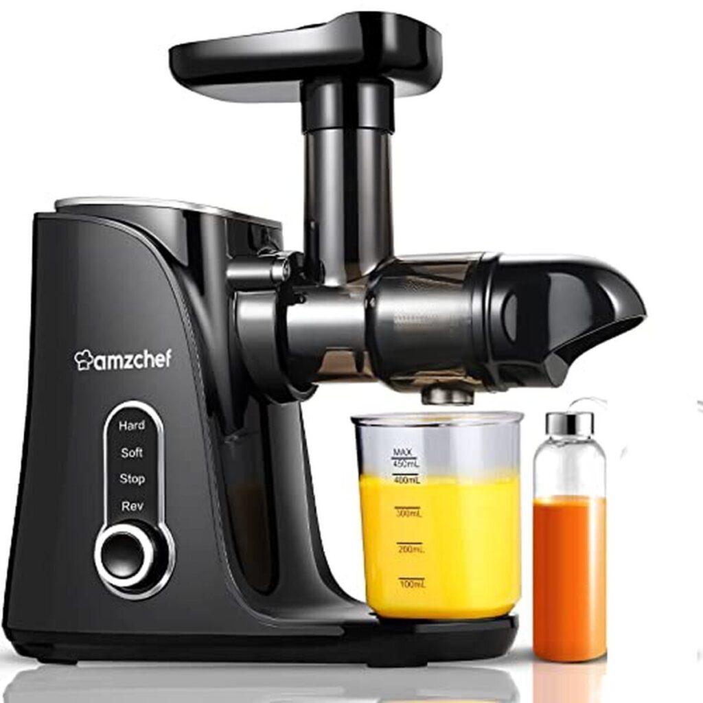 Test : extracteur de jus AMZCHEF double vitesse noir