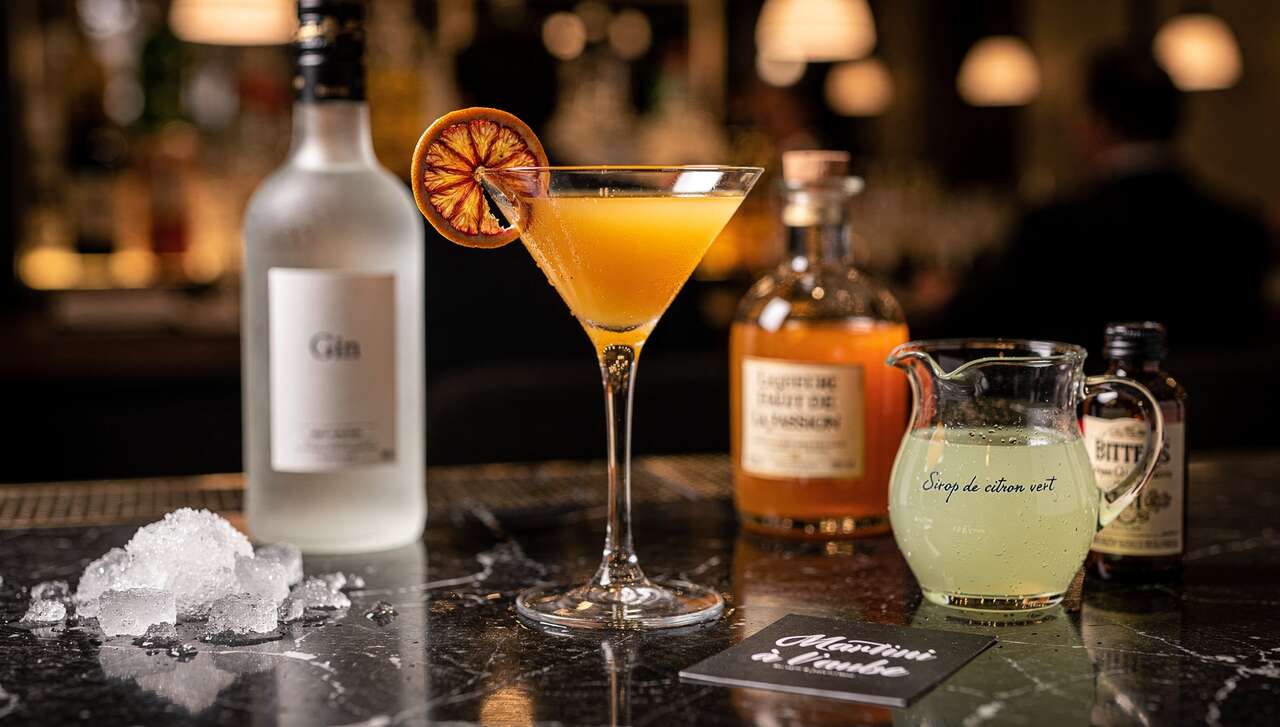 Recette du Martini à l'aube : gin et agrumes exotiques