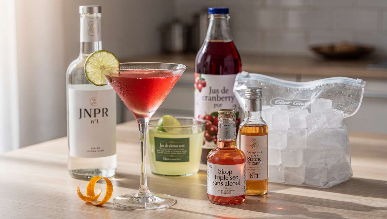 Recette cosmopolitan sans alcool avec JNPR N°1