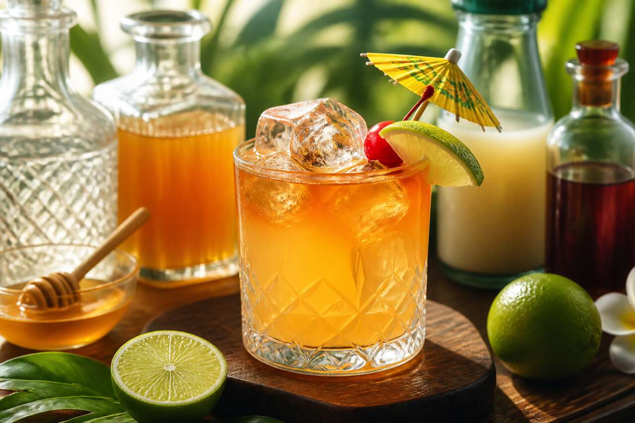 Recette cocktail Mai Tai : gin et miel pour un été rafraîchissant