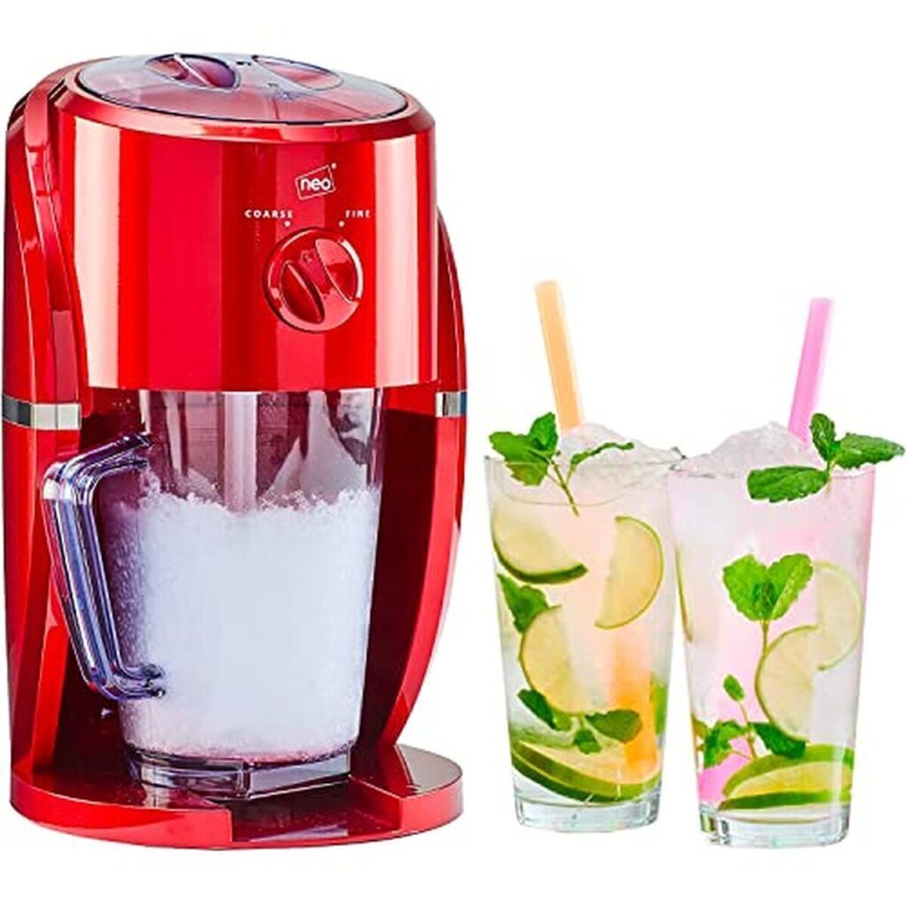 Test du broyeur à glace électrique Neo : polyvalence et design rouge