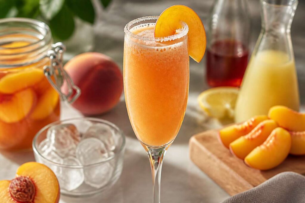 Cocktail Bellini à la pêche : recette authentique