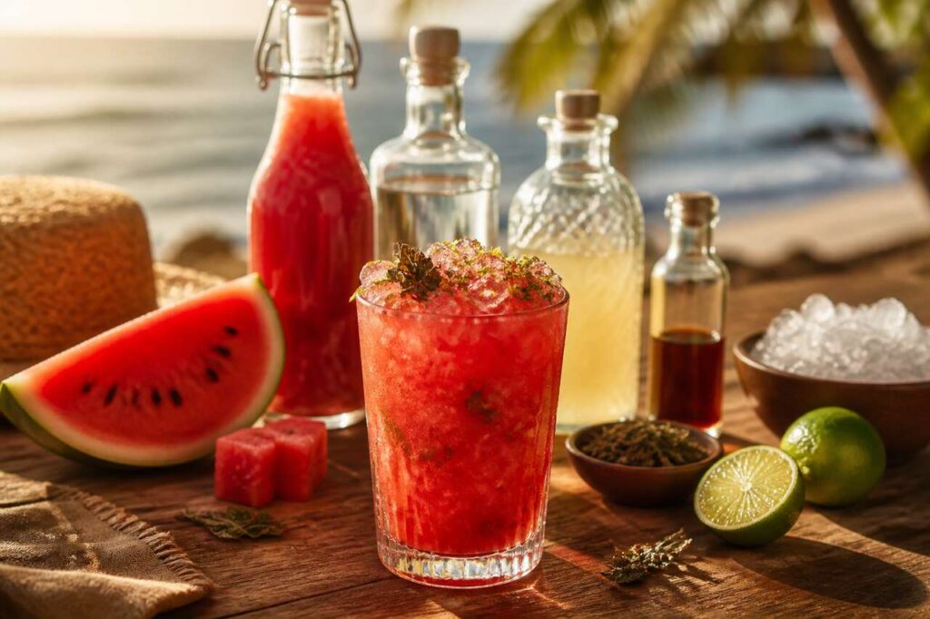 Recette de mojito pastèque et basilic : ode à l'été
