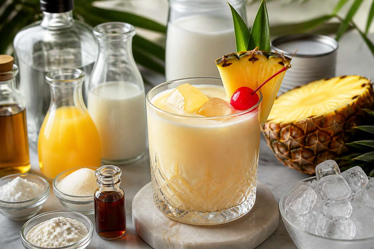 Recette du Pina Colada milk punch