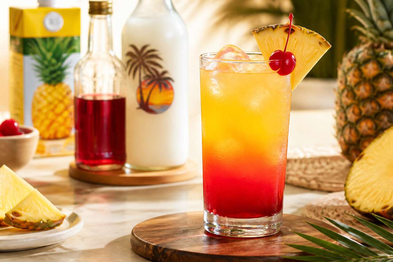 Recette du cocktail Malibu Sunset
