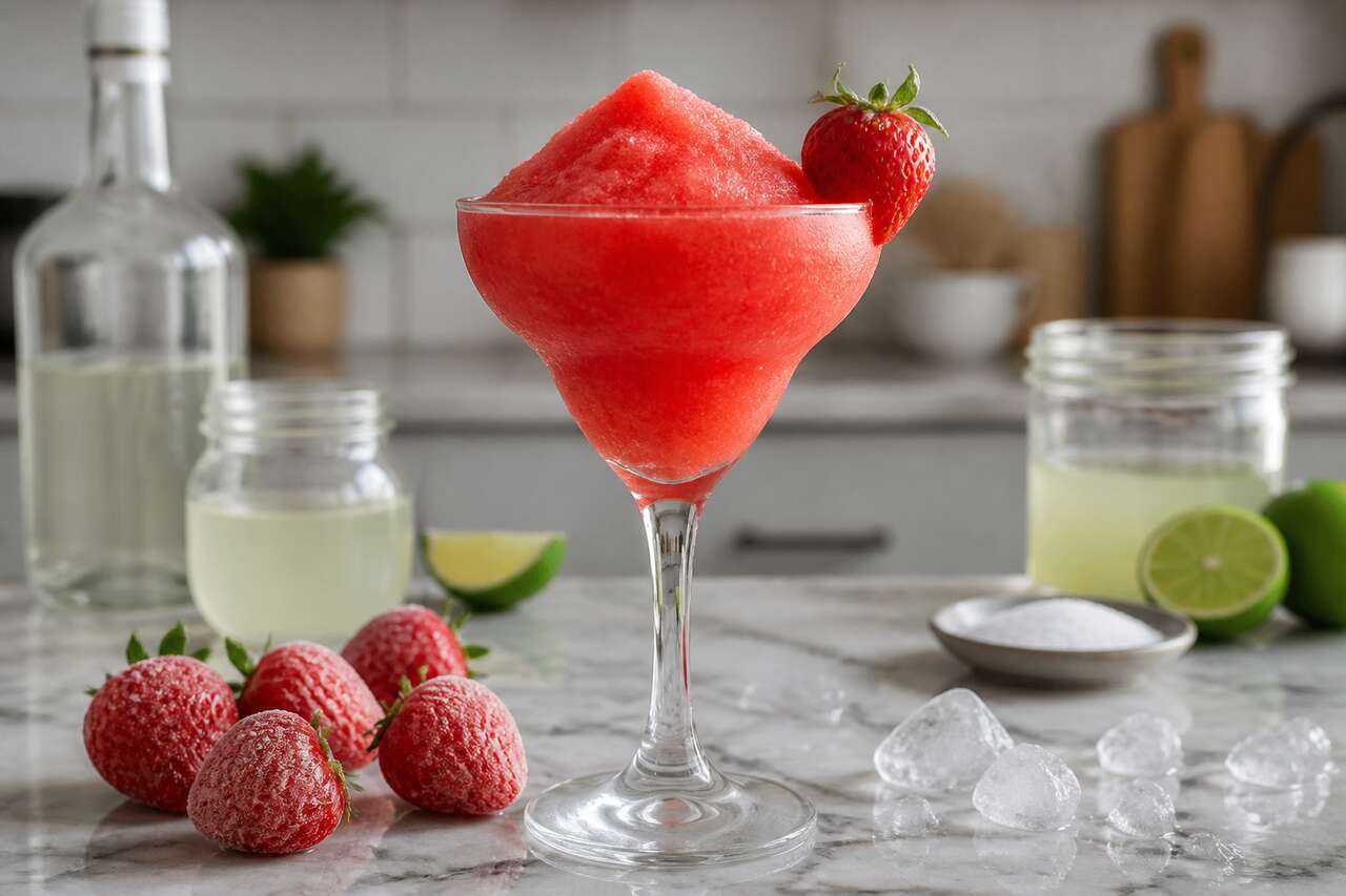 Recette du daiquiri &agrave; la fraise congel&eacute;