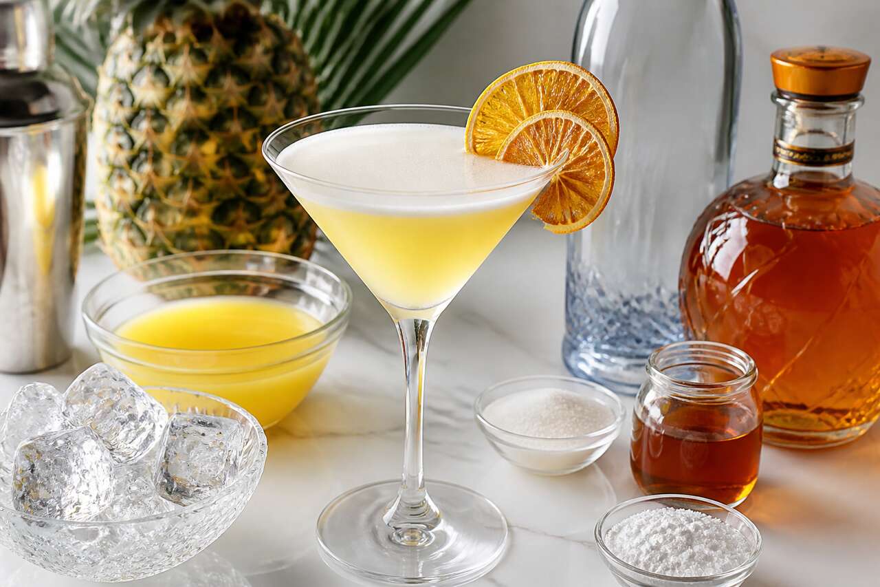 Recette du Pineapple Martini : le cocktail &agrave; l'ananas incontournable