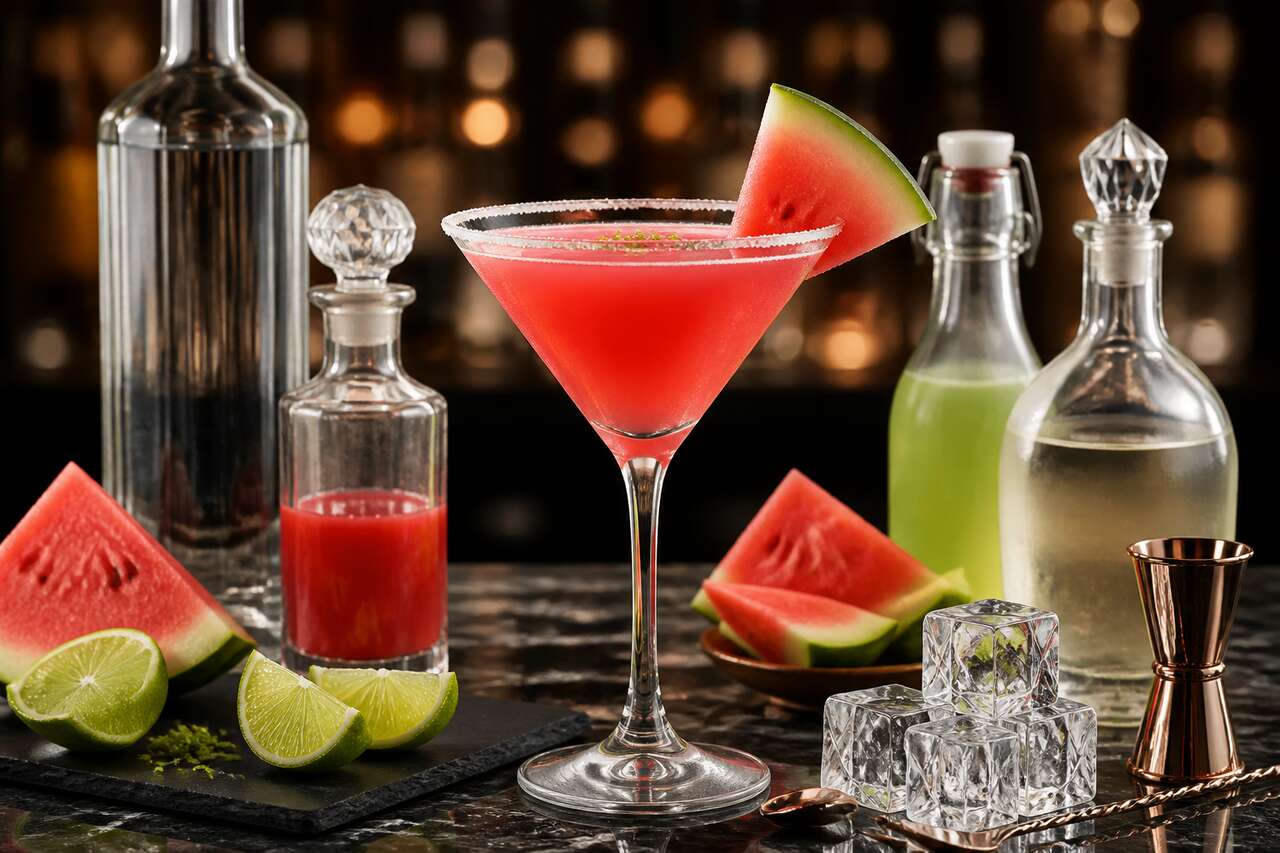 Recette du Watermelon Martini : le cocktail rafra&icirc;chissant &agrave; la past&egrave;que
