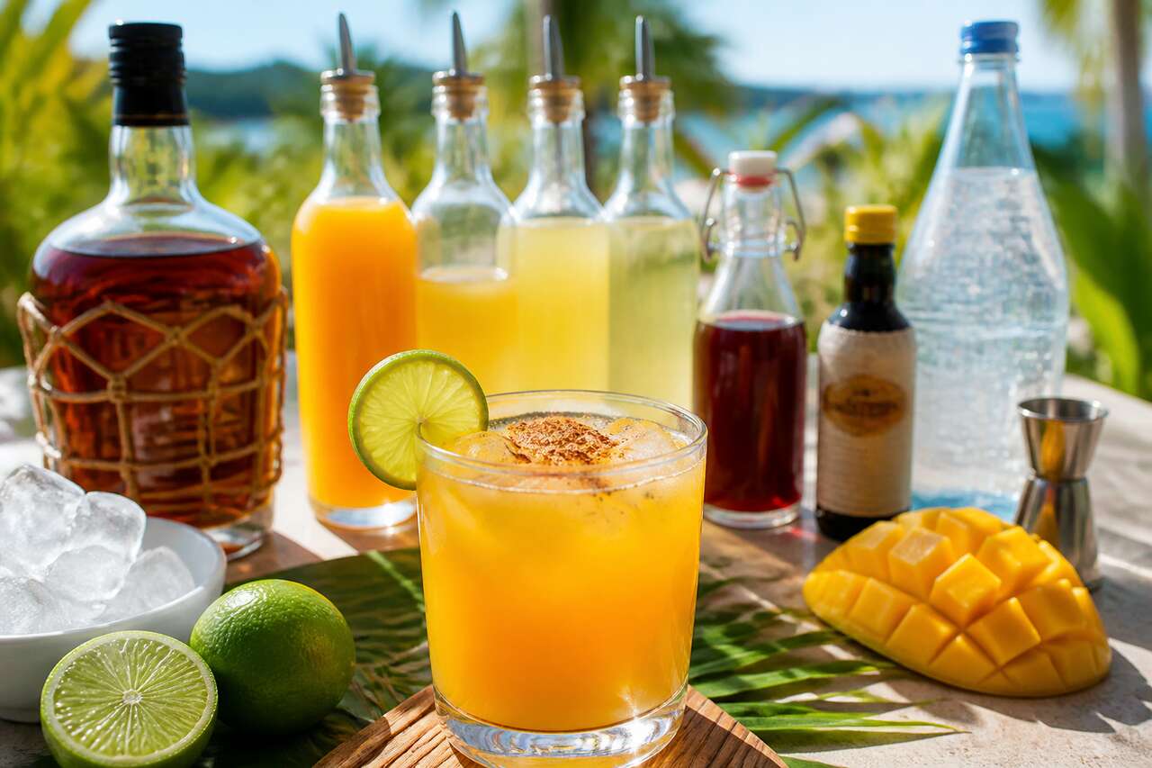 Recette du mango rum punch : le cocktail exotique au rhum et &agrave; la mangue