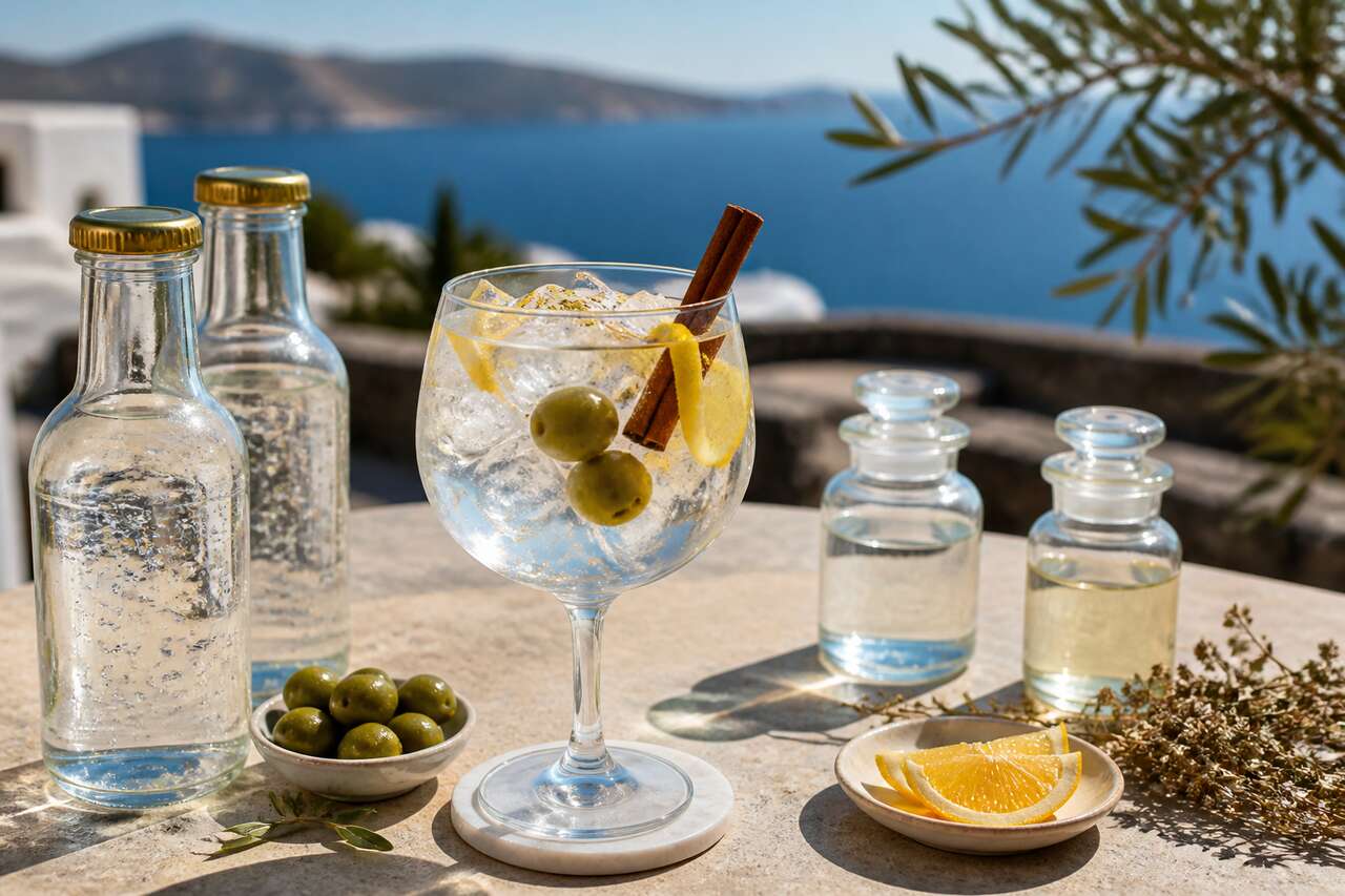 Recette du Greek gin and tonic : le cocktail m&eacute;diterran&eacute;en rafra&icirc;chissant