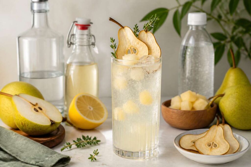Recette du pear vodka collins : le cocktail frais à la vodka et à la poire
