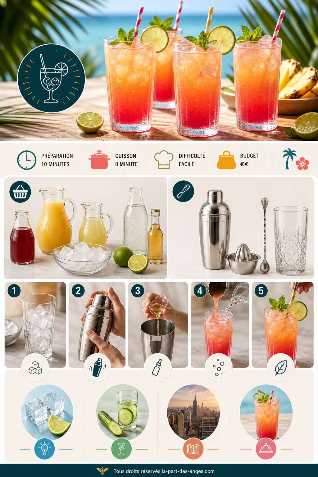 Fiche recette Recette du cocktail Impatient Virgin Fiche recette Recette du cocktail Impatient Virgin