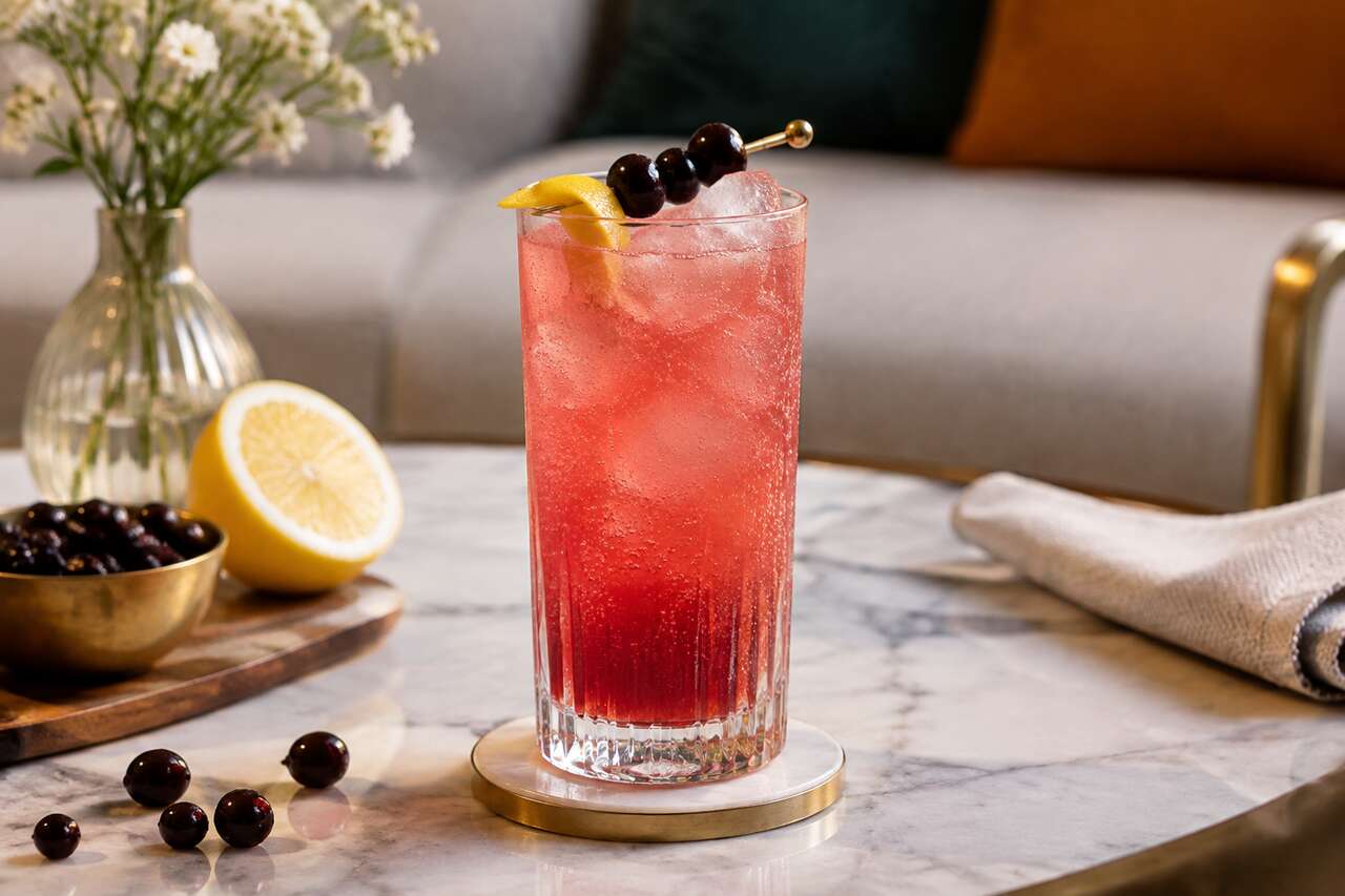 Recette du sloe gin fizz : le cocktail pétillant à la prunelle