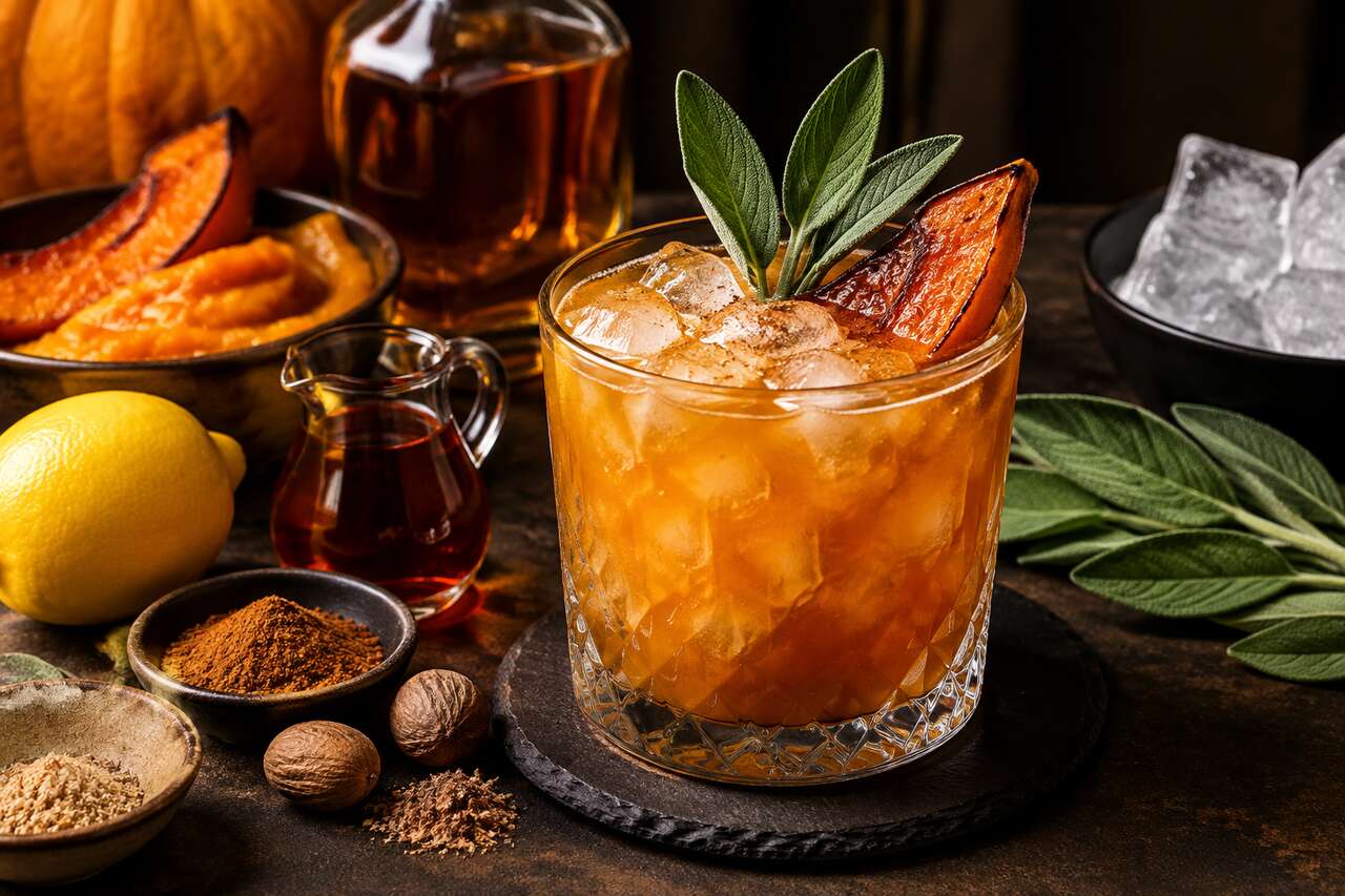 Recette du pumpkin whiskey smash : le cocktail au whisky et citrouille