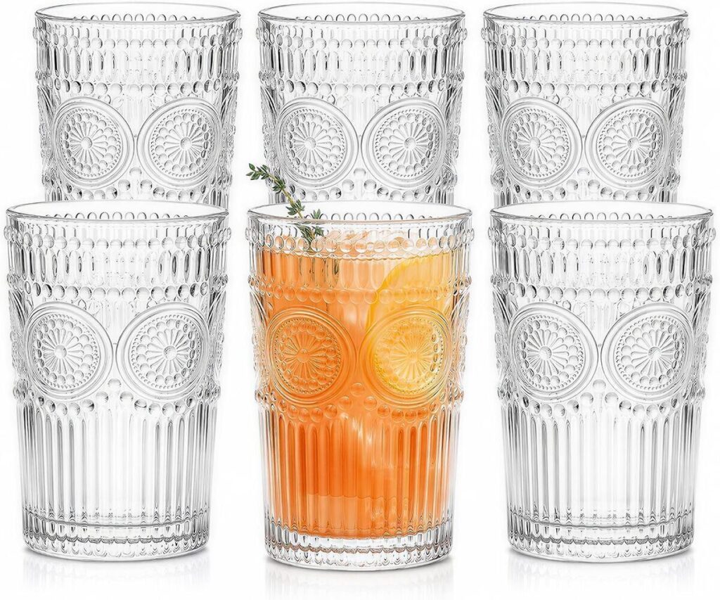 Avis sur les verres à eau Kingrol : charme vintage pour vos boissons