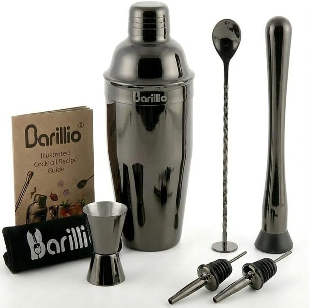 Test : ensemble shaker Barillio Elite pour barman en inox