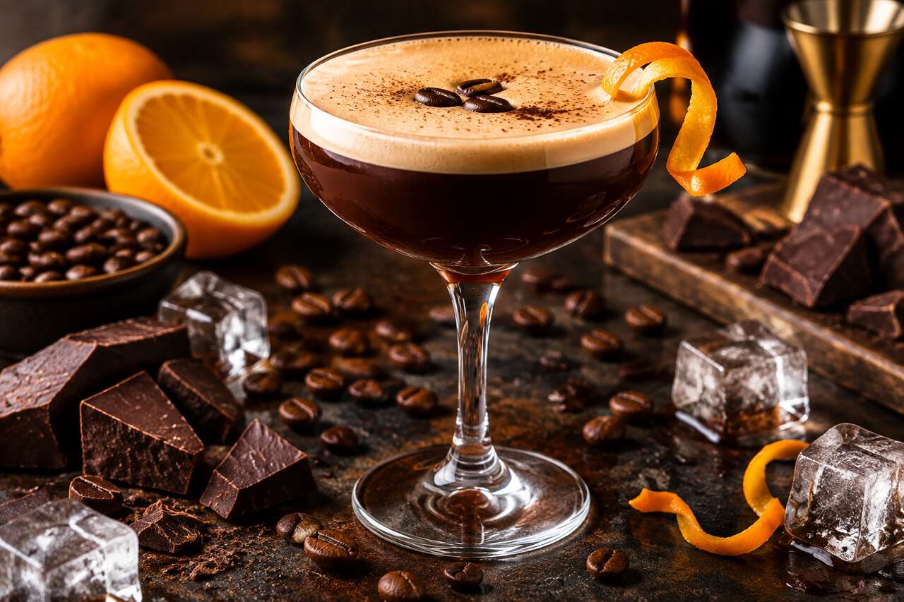 Recette du martini espresso au chocolat et à l'orange