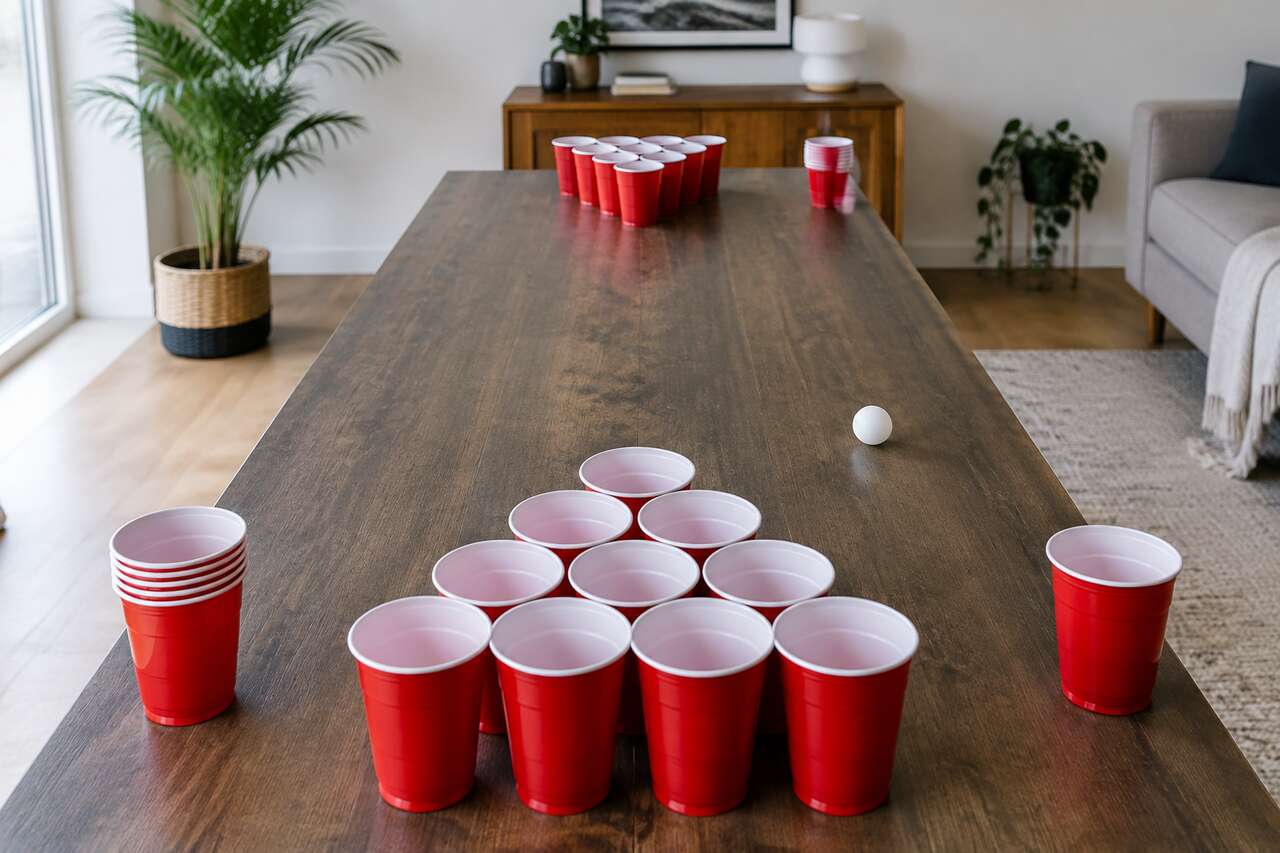Mat&eacute;riel et quantit&eacute;s: combien de verres, quelle balle, quelle table