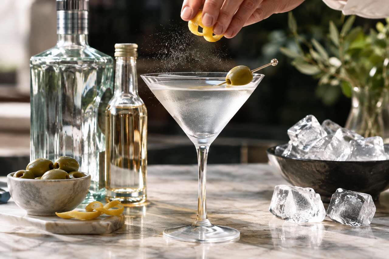 Recette du dry martini Franklin : le cocktail classique revisité