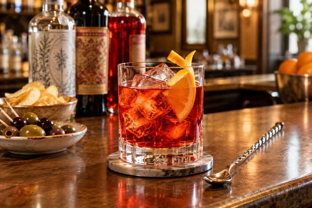 Recette Negroni : cocktail apéritif parfait